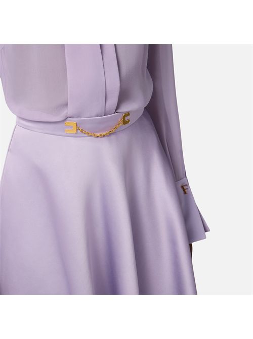 Gonna in duchesse con logo gioiello ELISABETTA FRANCHI | GO15661E2/EV7